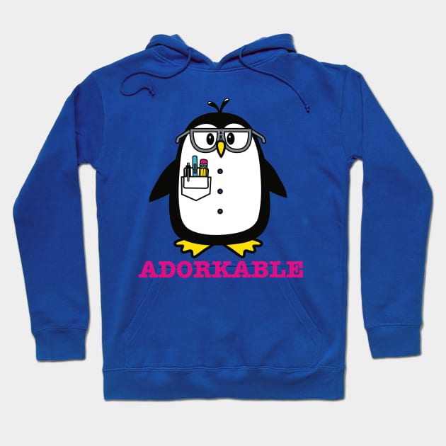 Adorkable Penguin Hoodie by toddgoldmanart